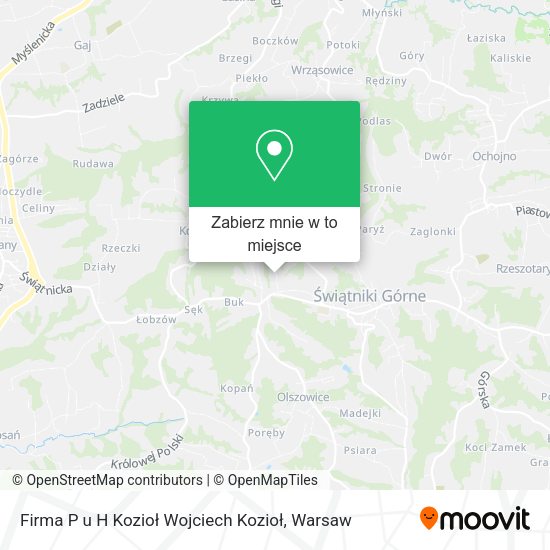 Mapa Firma P u H Kozioł Wojciech Kozioł