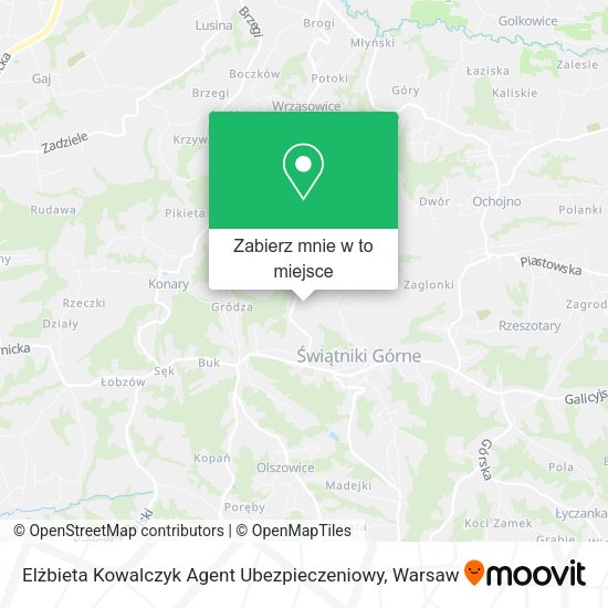 Mapa Elżbieta Kowalczyk Agent Ubezpieczeniowy