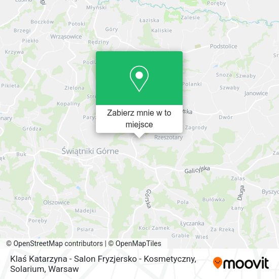 Mapa Klaś Katarzyna - Salon Fryzjersko - Kosmetyczny, Solarium