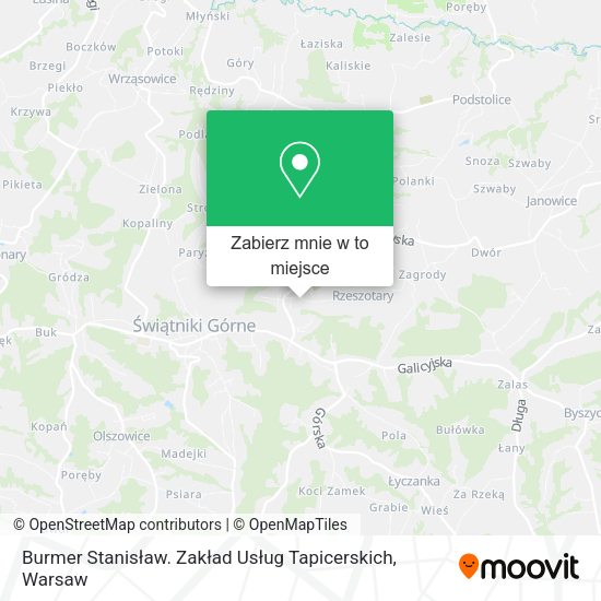 Mapa Burmer Stanisław. Zakład Usług Tapicerskich