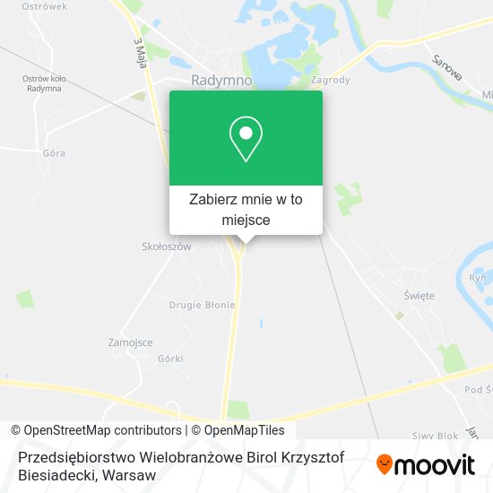 Mapa Przedsiębiorstwo Wielobranżowe Birol Krzysztof Biesiadecki