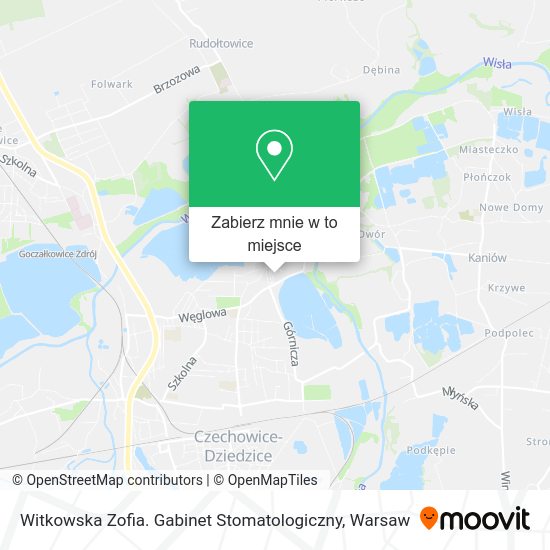 Mapa Witkowska Zofia. Gabinet Stomatologiczny