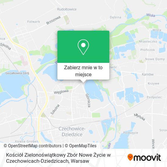 Mapa Kościół Zielonoświątkowy Zbór Nowe Życie w Czechowicach-Dziedzicach