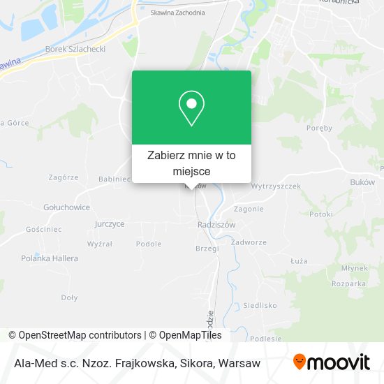 Mapa Ala-Med s.c. Nzoz. Frajkowska, Sikora