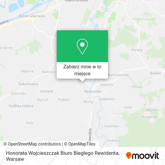 Mapa Honorata Wojcieszczak Biuro Biegłego Rewidenta