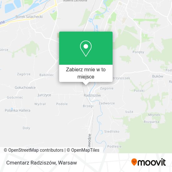 Mapa Cmentarz Radziszów