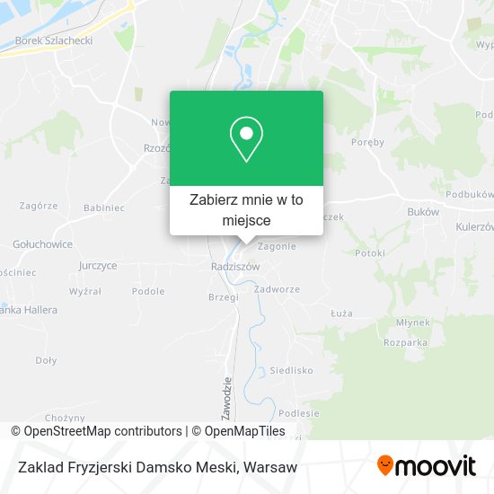 Mapa Zaklad Fryzjerski Damsko Meski