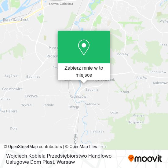 Mapa Wojciech Kobiela Przedsiębiorstwo Handlowo-Usługowe Dom Plast