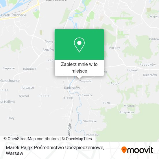 Mapa Marek Pająk Pośrednictwo Ubezpieczeniowe