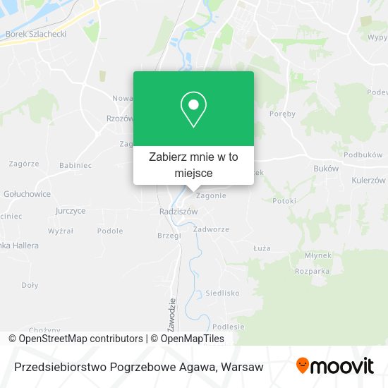 Mapa Przedsiebiorstwo Pogrzebowe Agawa