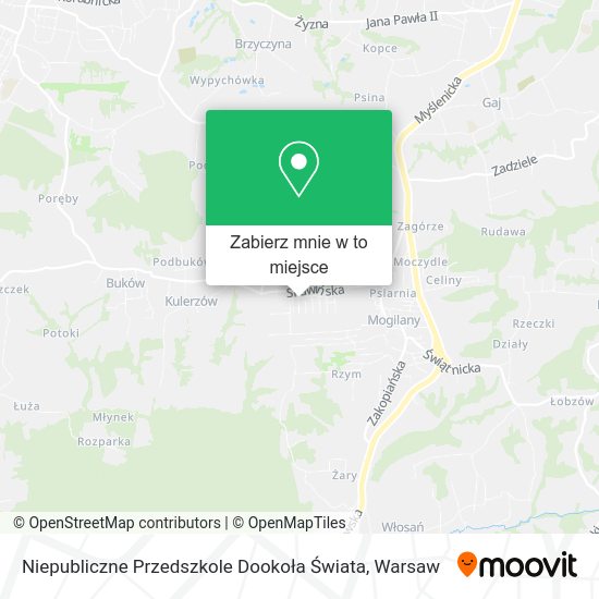 Mapa Niepubliczne Przedszkole Dookoła Świata