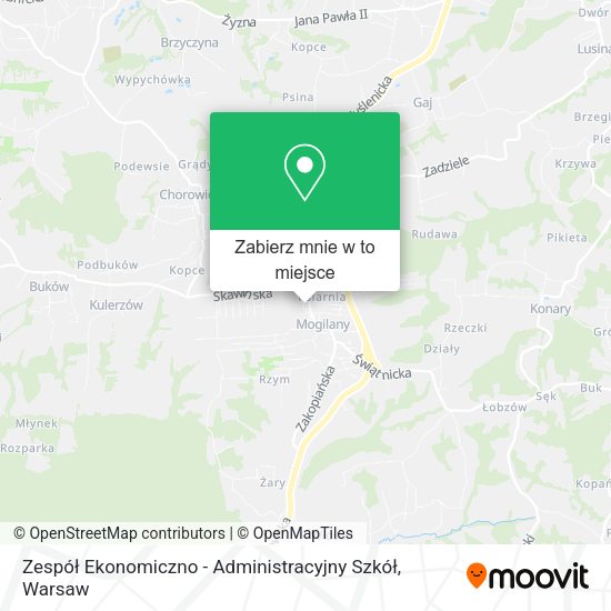 Mapa Zespół Ekonomiczno - Administracyjny Szkół