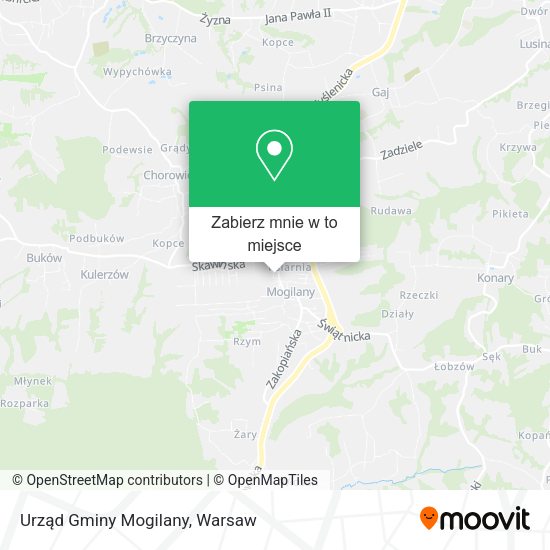 Mapa Urząd Gminy Mogilany