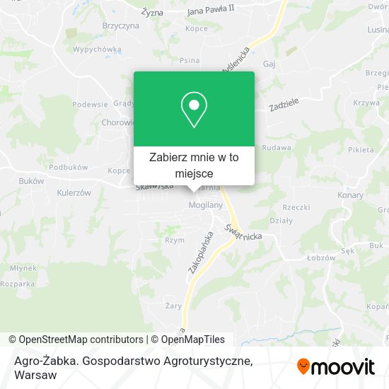 Mapa Agro-Żabka. Gospodarstwo Agroturystyczne