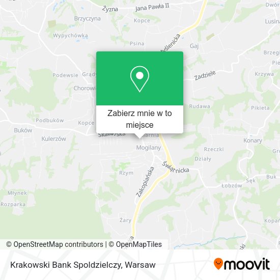 Mapa Krakowski Bank Spoldzielczy