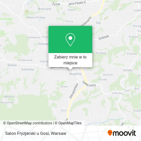 Mapa Salon Fryzjerski u Gosi