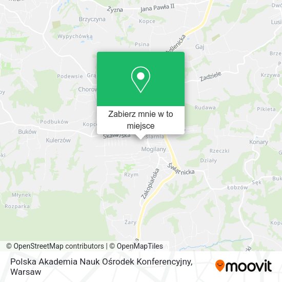 Mapa Polska Akademia Nauk Ośrodek Konferencyjny