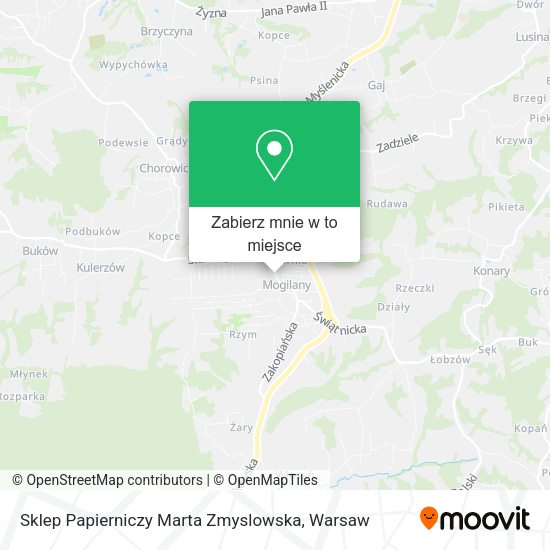 Mapa Sklep Papierniczy Marta Zmyslowska