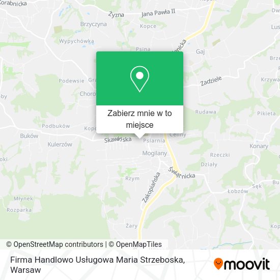 Mapa Firma Handlowo Usługowa Maria Strzeboska