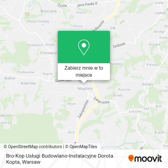 Mapa Bro-Kop Usługi Budowlano-Instalacyjne Dorota Kopta