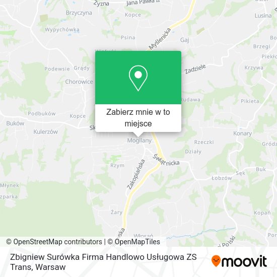 Mapa Zbigniew Surówka Firma Handlowo Usługowa ZS Trans