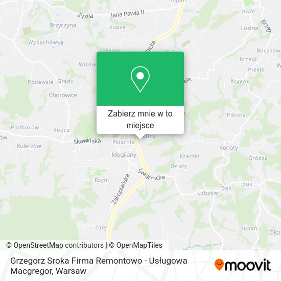 Mapa Grzegorz Sroka Firma Remontowo - Usługowa Macgregor