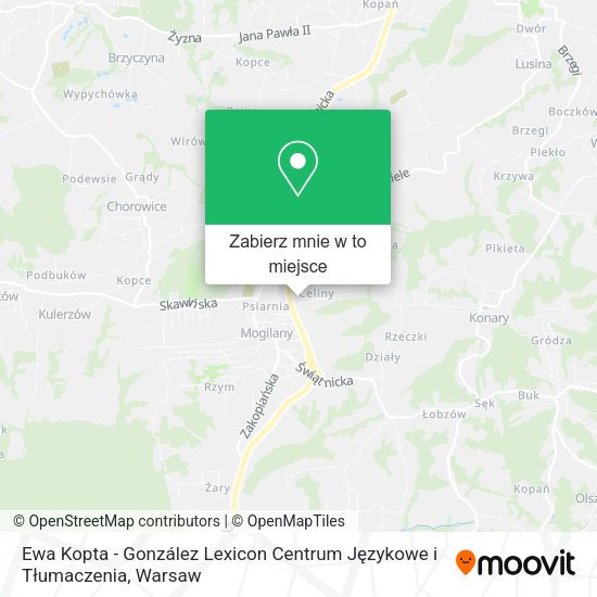 Mapa Ewa Kopta - González Lexicon Centrum Językowe i Tłumaczenia