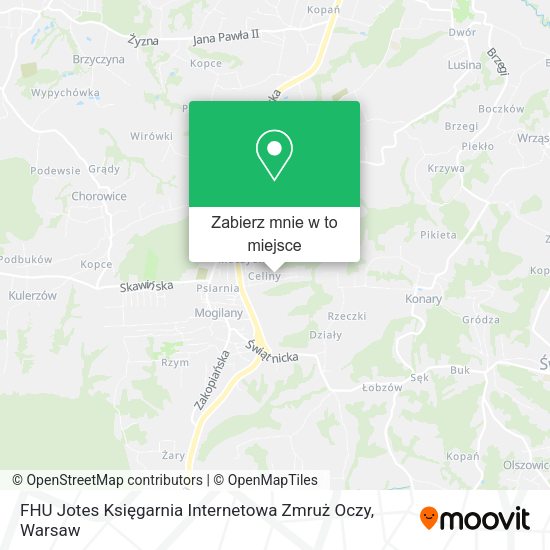 Mapa FHU Jotes Księgarnia Internetowa Zmruż Oczy