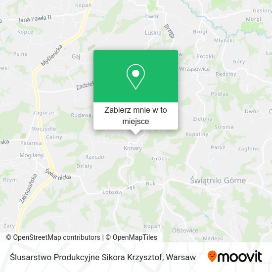 Mapa Ślusarstwo Produkcyjne Sikora Krzysztof