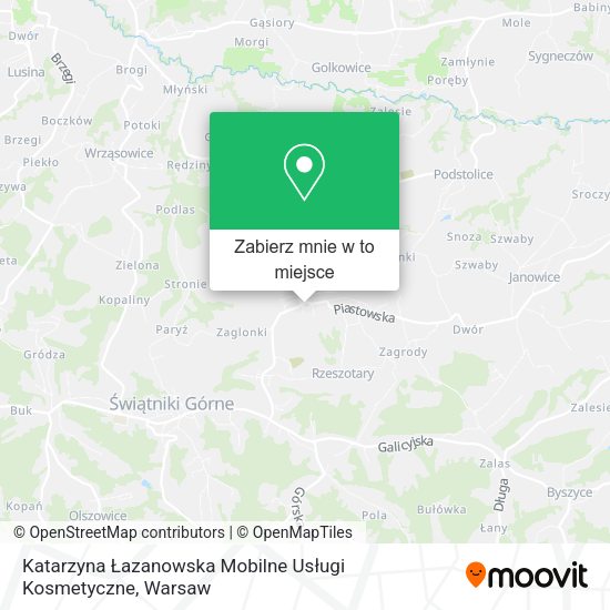 Mapa Katarzyna Łazanowska Mobilne Usługi Kosmetyczne