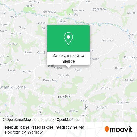 Mapa Niepubliczne Przedszkole Integracyjne Mali Podróżnicy