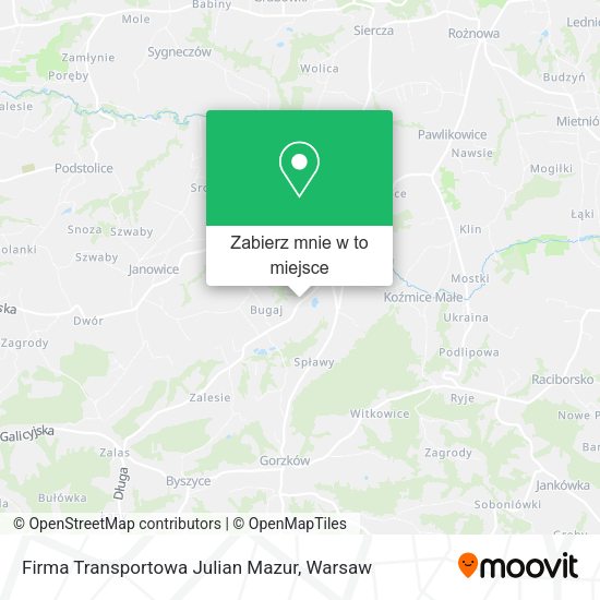 Mapa Firma Transportowa Julian Mazur