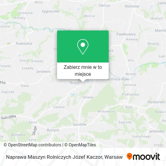 Mapa Naprawa Maszyn Rolniczych Józef Kaczor