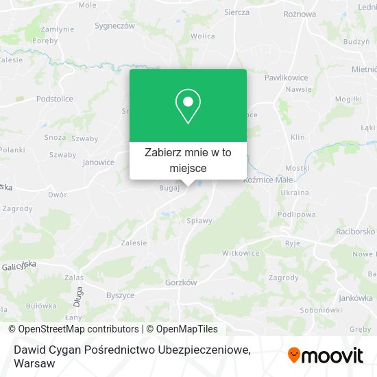 Mapa Dawid Cygan Pośrednictwo Ubezpieczeniowe