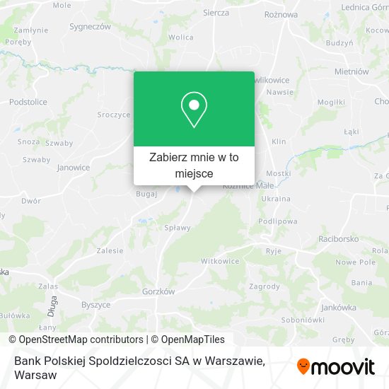 Mapa Bank Polskiej Spoldzielczosci SA w Warszawie