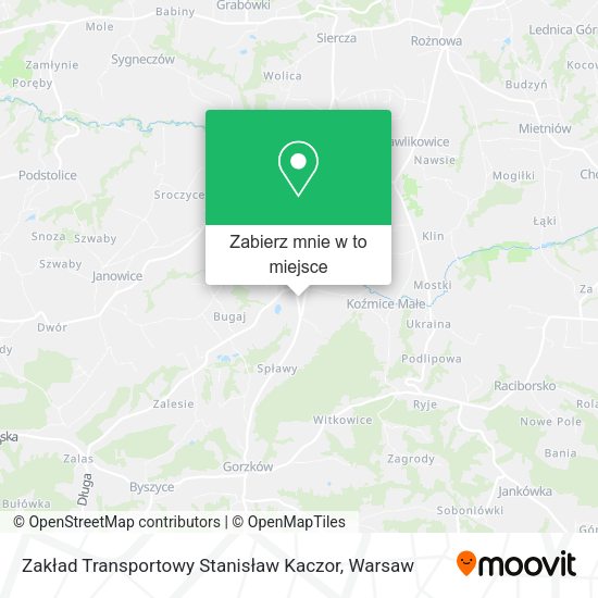 Mapa Zakład Transportowy Stanisław Kaczor