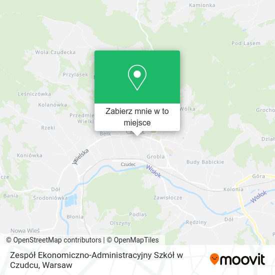 Mapa Zespół Ekonomiczno-Administracyjny Szkół w Czudcu