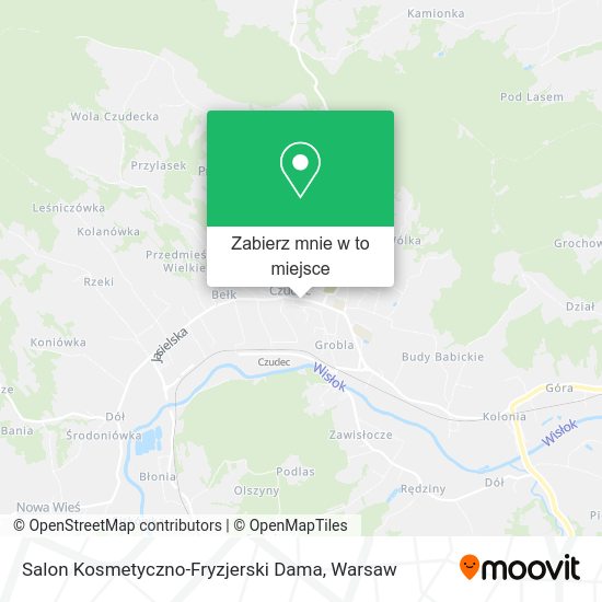 Mapa Salon Kosmetyczno-Fryzjerski Dama