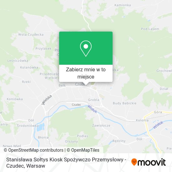 Mapa Stanisława Sołtys Kiosk Spożywczo Przemysłowy - Czudec