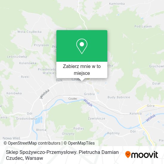 Mapa Sklep Spożywczo-Przemysłowy. Pietrucha Damian Czudec