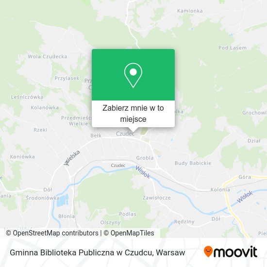 Mapa Gminna Biblioteka Publiczna w Czudcu