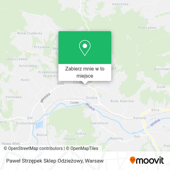 Mapa Paweł Strzępek Sklep Odzieżowy