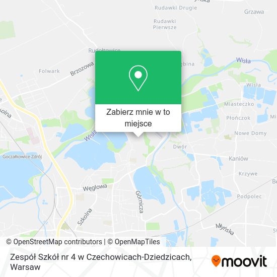 Mapa Zespół Szkół nr 4 w Czechowicach-Dziedzicach