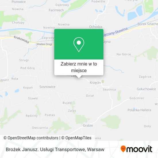 Mapa Brożek Janusz. Usługi Transportowe