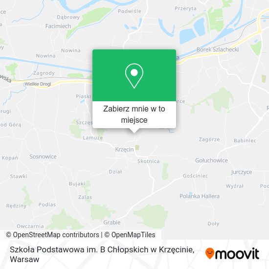 Mapa Szkoła Podstawowa im. B Chłopskich w Krzęcinie