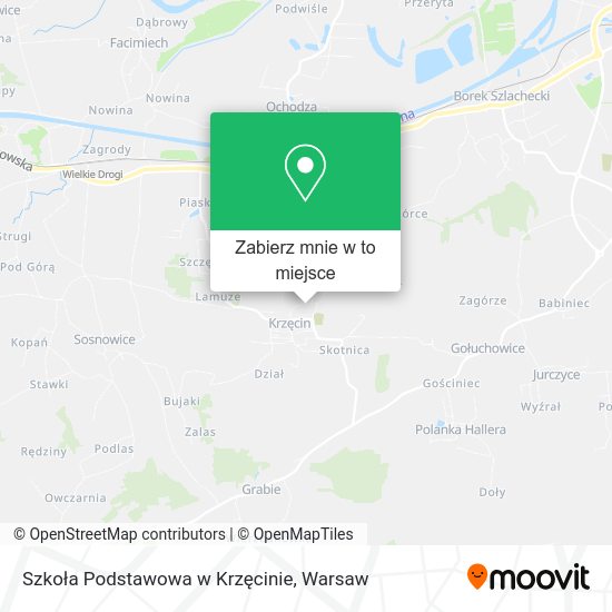 Mapa Szkoła Podstawowa w Krzęcinie