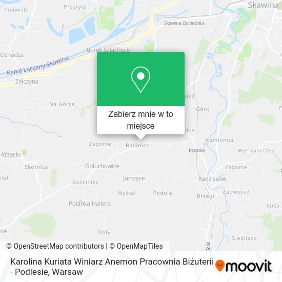 Mapa Karolina Kuriata Winiarz Anemon Pracownia Biżuterii - Podlesie