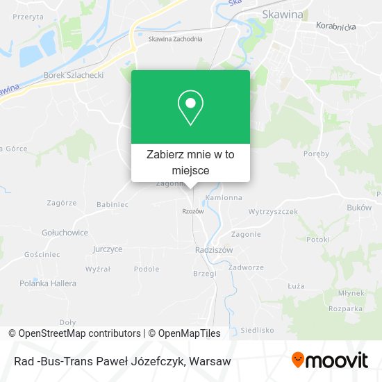 Mapa Rad -Bus-Trans Paweł Józefczyk