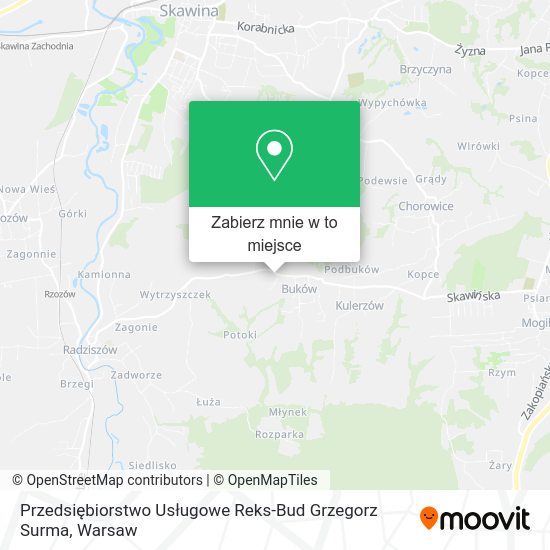 Mapa Przedsiębiorstwo Usługowe Reks-Bud Grzegorz Surma