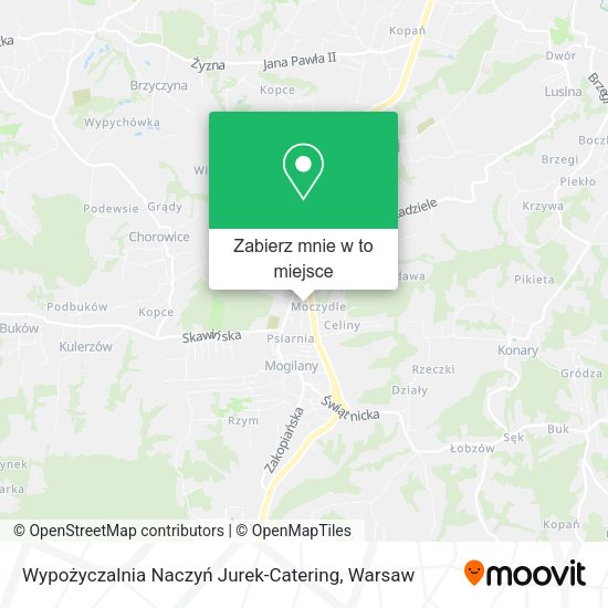 Mapa Wypożyczalnia Naczyń Jurek-Catering